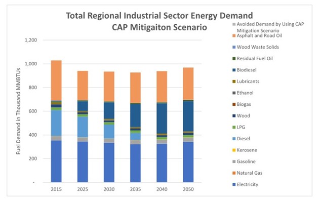 FIGURE 17: REGIONAL INDUSTRIAL SECTION ENERGY DEMAND